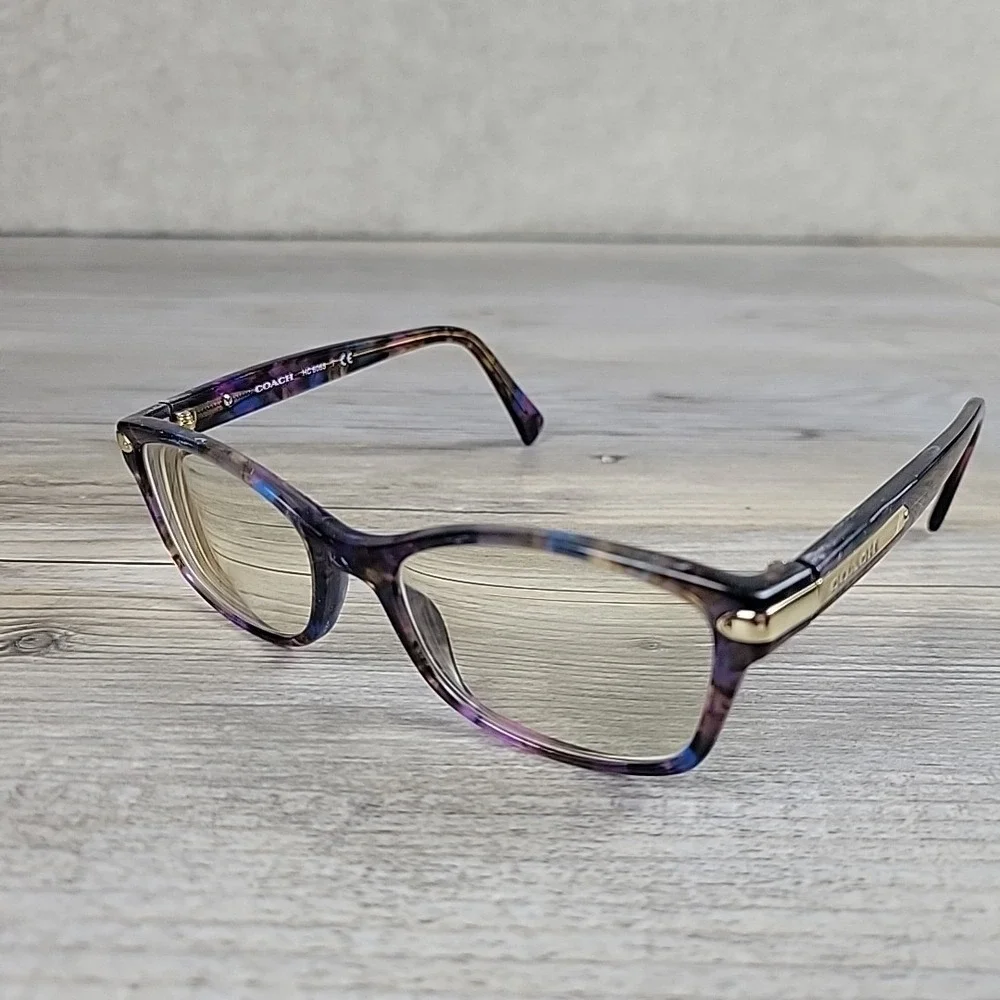 Coach Eyeglasses‎ HC6065 5288 49-17 135mm Confetti PURPLE FRAMES ONLY Full Rim